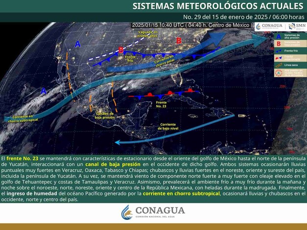 El ingreso de humedad del océano Pacífico ocasionará lluvias y chubascos en Michoacán