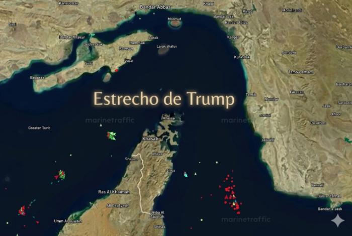 El presidente de EUA llama "estrecho de Trump" al estrecho de Ormuz