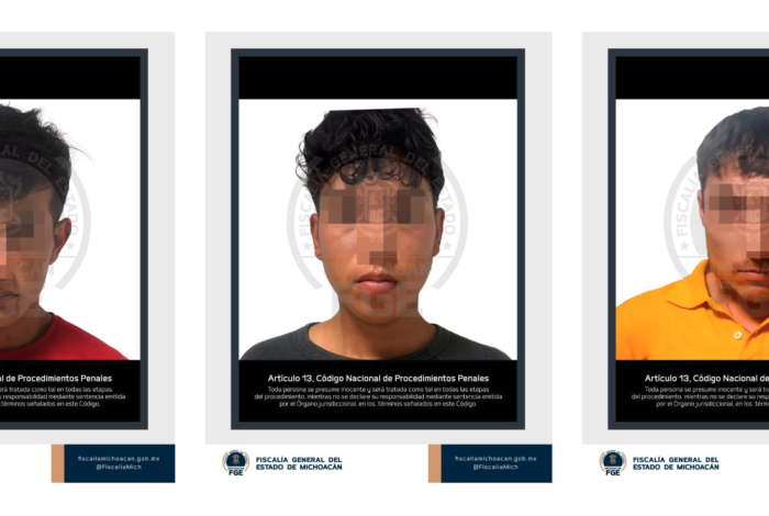 En acciones operativas realizadas en Uruapan, detiene FGE a tres personas por delitos contra la salud