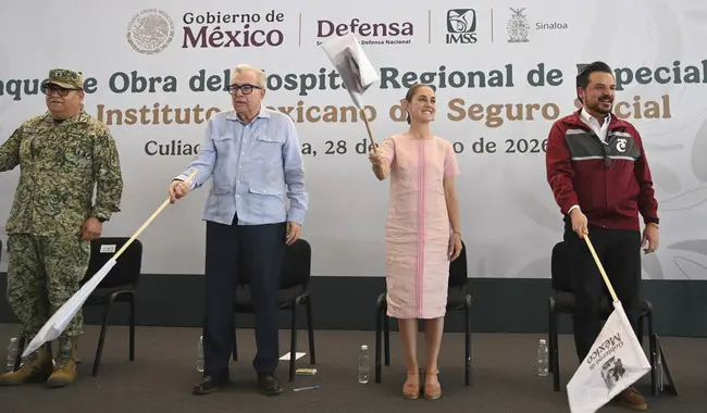 En Culiacán, Sinaloa, la presidenta Claudia Sheinbaum da banderazo de salida a la construcción del Hospital Regional de Especialidades del IMSS en beneficio de 762 mil 155 derechohabientes