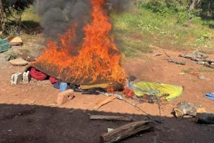 En Uruapan, dos campamentos destruidos y 5 kg de metanfetamina asegurados dentro del Plan Paricutín: SSP