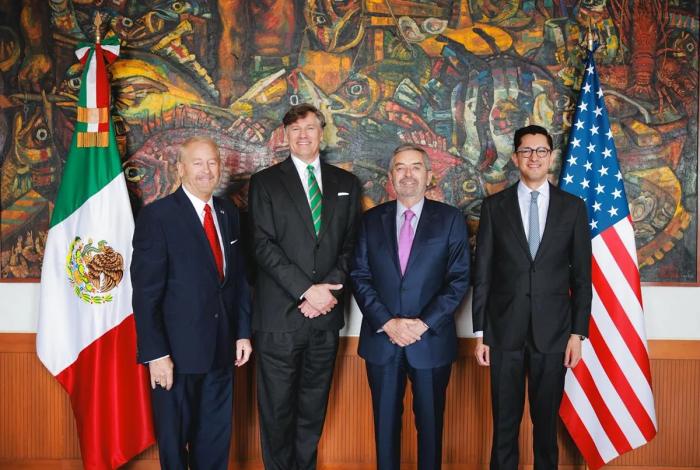 Encuentro del canciller Juan Ramón de la Fuente y Christopher Landau en la SRE