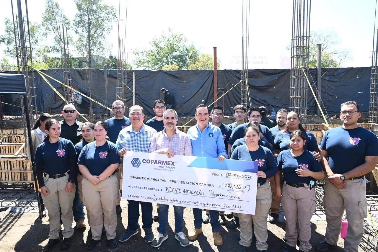 Entregaron donativo para la construcción de la Base Norte de Rescate Michoacán
