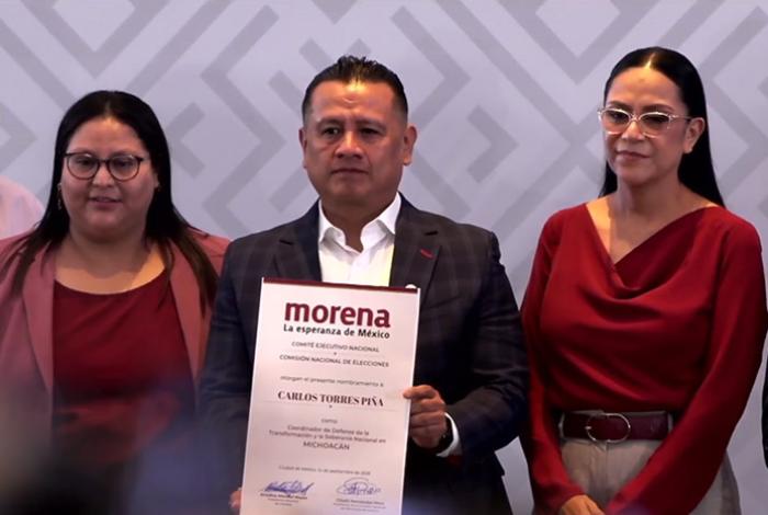 Es Torres Piña: Morena lo presenta como coordinador de la Defensa de la 4T en Michoacán