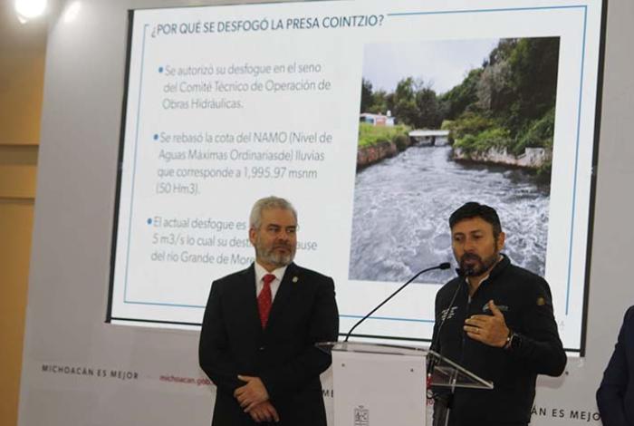 Este fin de semana se desfogó la Presa de Cointzio, en Morelia; está al 100 por ciento