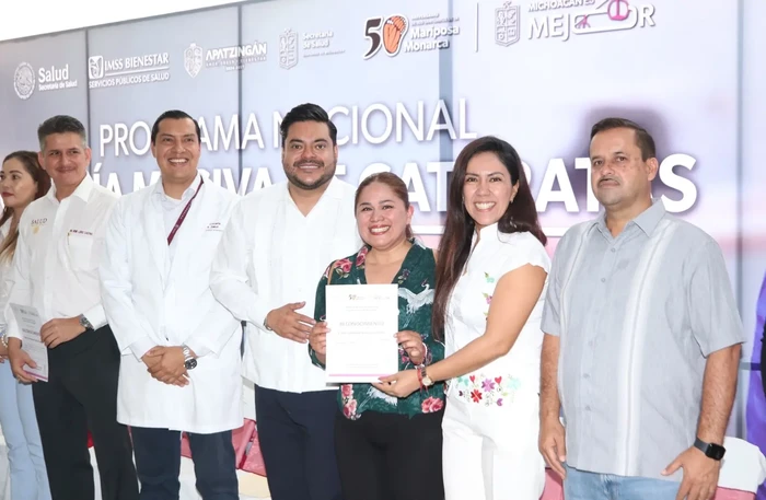 Fanny Arreola reconoce al IMSS Bienestar por la jornada de cirugías de cataratas gratuitas para Apatzingan