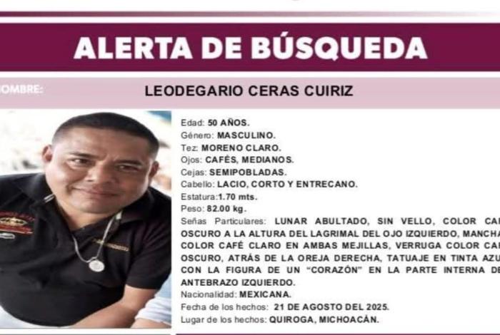 FGE sigue investigando desaparición de Leodegario Ceras