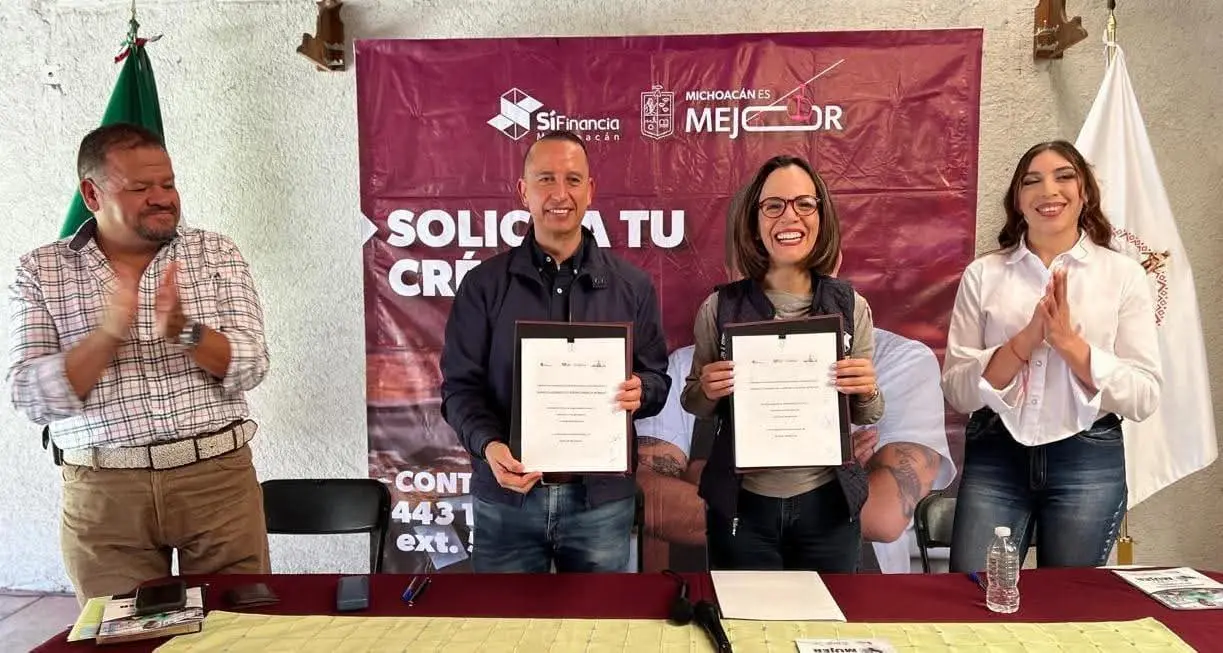 Firma Ayuntamiento de Morelos convenio con Sí Financia: Julio César Conejo Alejos