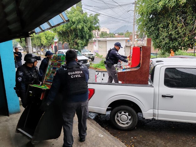 #Fotos | SIE y FGE aseguran 307 máquinas tragamonedas, en Uruapan