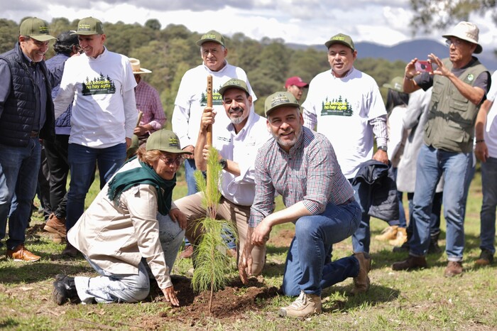 #Fotos | ¡Todos, manos a los árboles! Bedolla arranca reforestación estatal