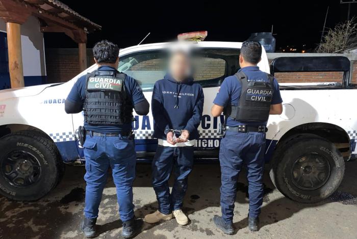GC detiene a uno por posesión de droga en el municipio de Salvador Escalante