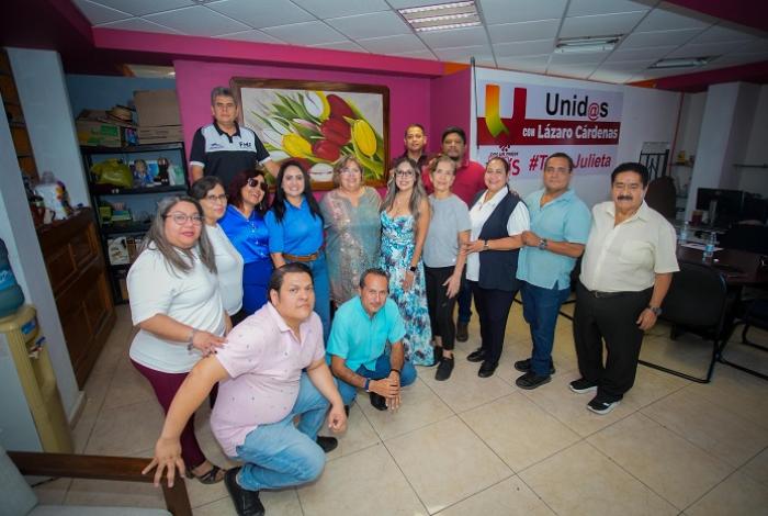 Gladyz Butanda afianza alianzas con estructuras de la 4T en Lázaro Cárdenas