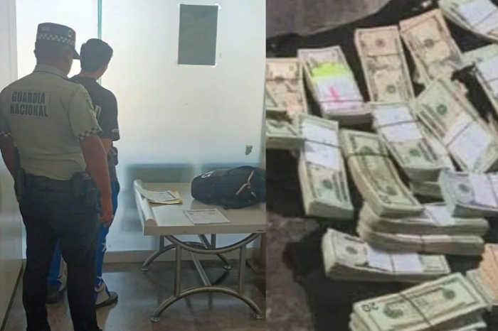 GN detienen a hombre con un millón de pesos en el aeropuerto de Uruapan