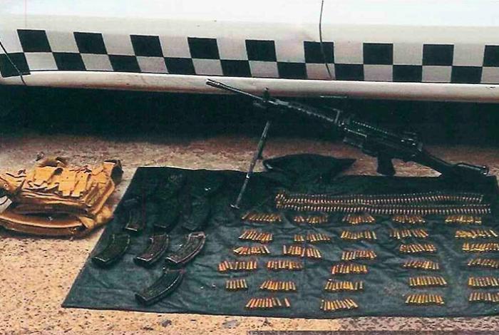 GN y Ejército Mexicano liberan a dos secuestrados y aseguran armamento, en Marcos Castellanos