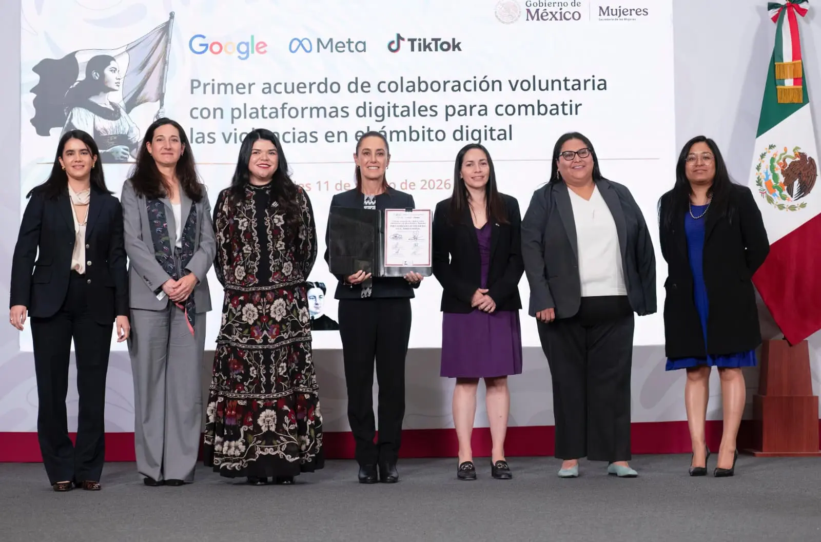 GOBIERNO DE MÉXICO FIRMA PRIMER ACUERDO DE COLABORACIÓN VOLUNTARIA CON GOOGLE, META Y TIKTOK PARA COMBATIR VIOLENCIA DIGITAL CONTRA LAS MUJERES