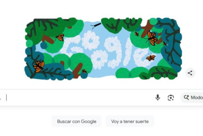 Google homenajea llegada de mariposa monarca a México tras migración de 7 mil 700 kilómetros