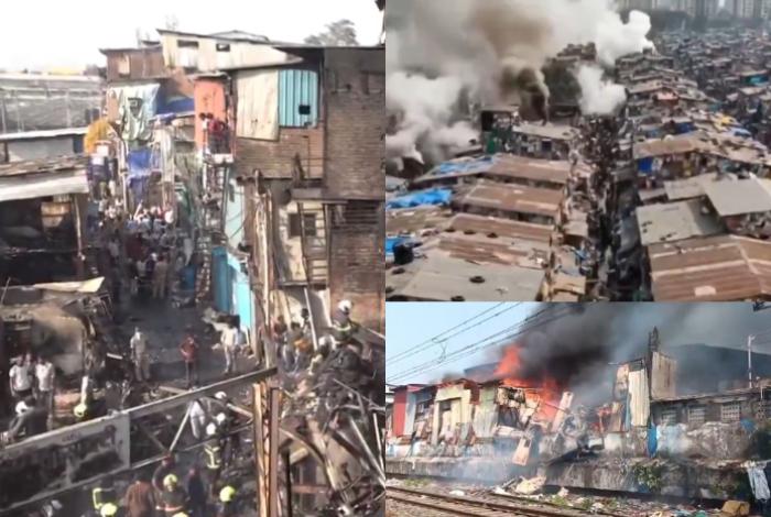 Gran incendio en el barrio marginal más grande de Asía y el resto mundo; es de los más densamente poblado