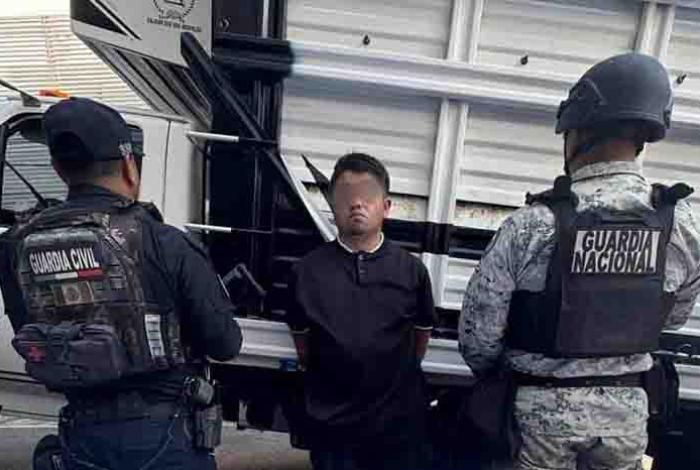 Guardia Civil detiene a un sujeto armado y en posesión de hidrocarburo robado, en Huandacareo