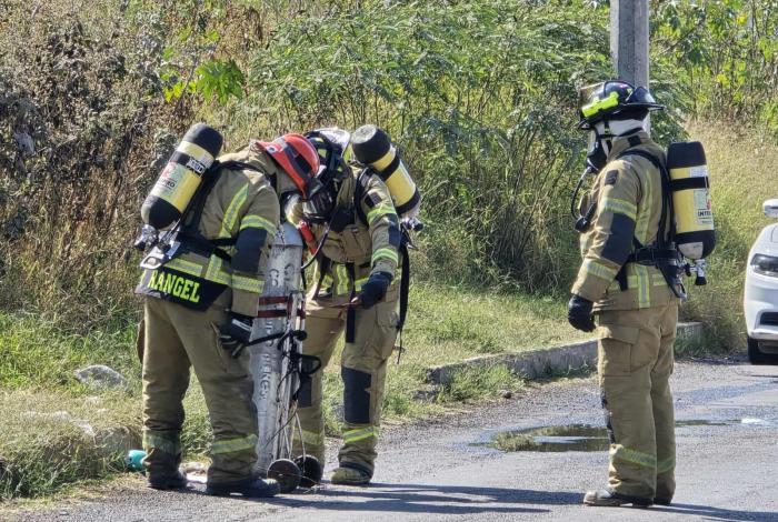 Hallan el cilindro de gas cloro robado ayer en un pozo del OOAPAS, al norte de Morelia