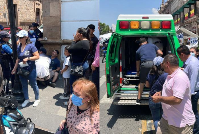 Hombre agredido por ambulantes del plantón en el centro de Morelia, interpondrá denuncia ante la FGE