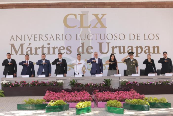 Honra Bedolla memoria de los Mártires de Uruapan a 160 años de su muerte