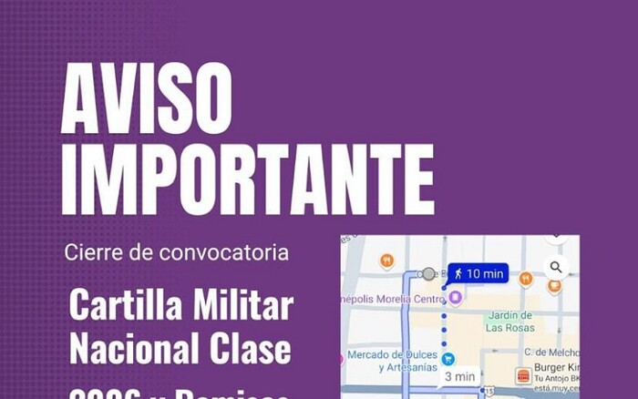 Hoy martes, último día para tramitar Cartilla Militar Clase 2006 y Remisos