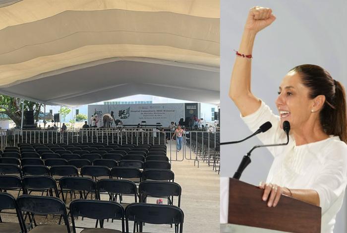 Hoy, Sheinbaum supervisa obra hospitalaria y programa Salud Casa por Casa en el municipio de Aquila