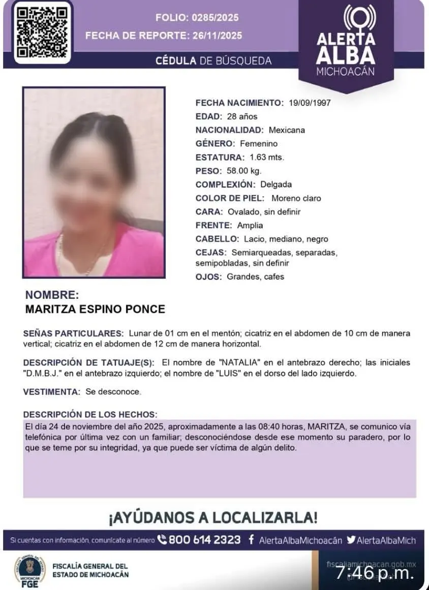 Identifican a mujer que fue localizada sin vida en Uruapan