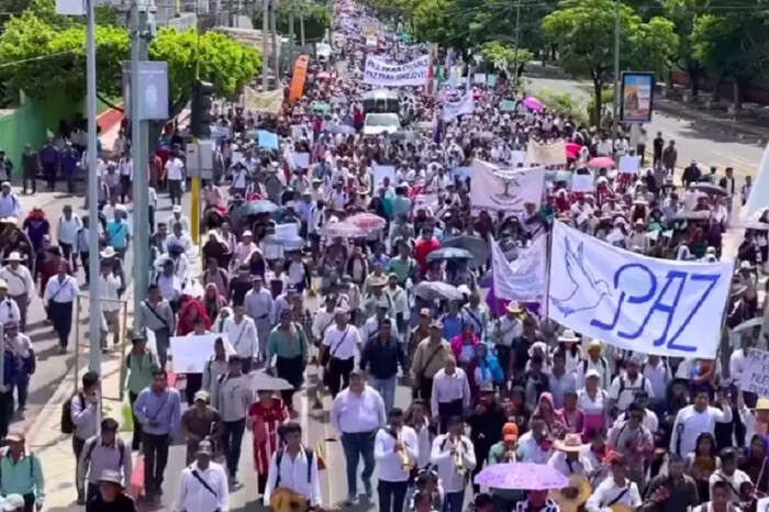 Iglesia Católica en Chiapas marcha por la paz y contra la violencia en México