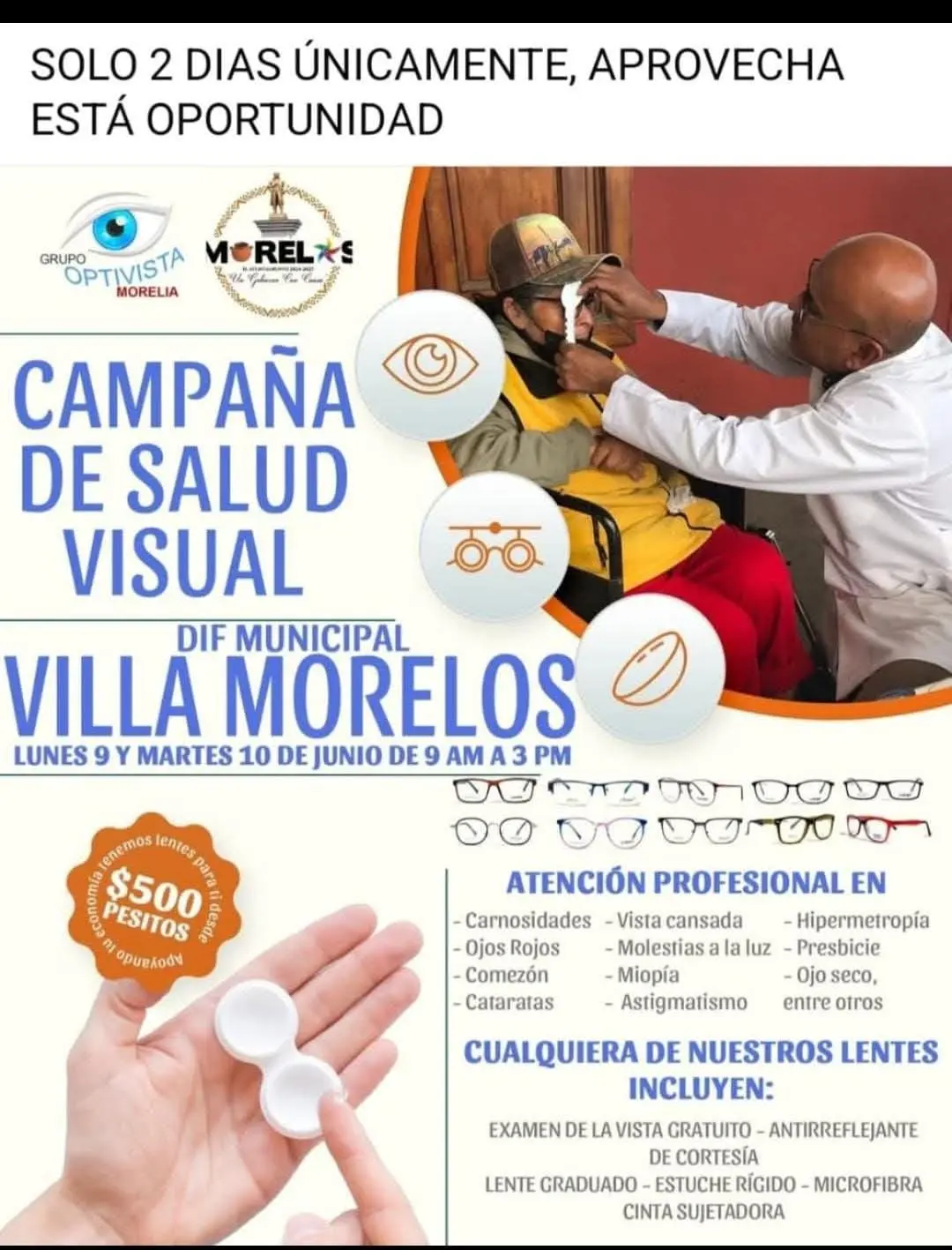 Impulsa Ayuntamiento de Morelos el bienestar visual con atención profesional y accesible