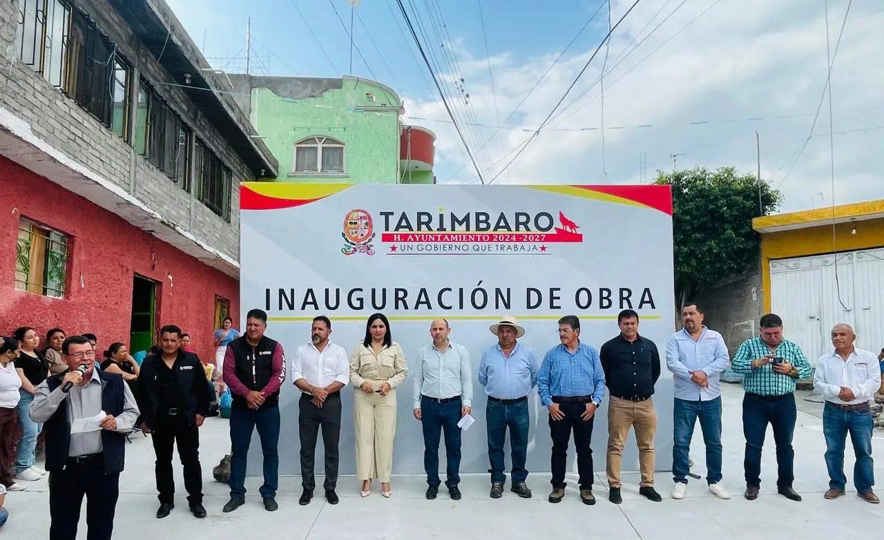Inaugura Ayuntamiento de Tarímbaro importante vialidad en Cuto del Porvenir