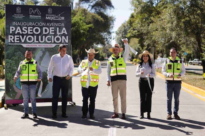 Inaugura Bedolla rehabilitación de avenida Paseo de la Revolución en Uruapan