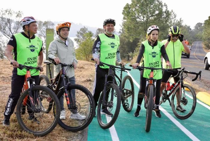 Inaugura Bedolla rehabilitación de 19 km de ciclovía tenencia Morelos-Tiripetío