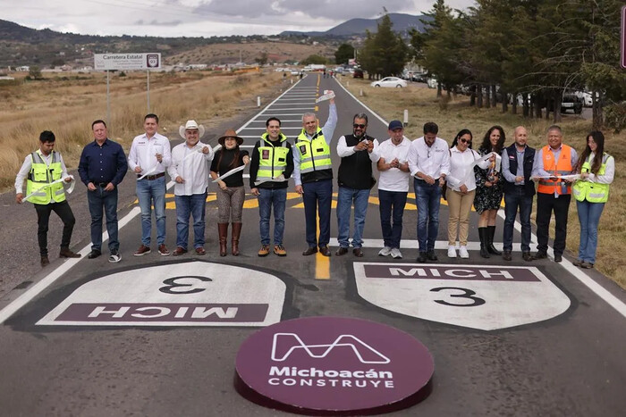 Inaugura gobernador carretera multianual Epitacio Huerta-Contepec-Tlalpujahua