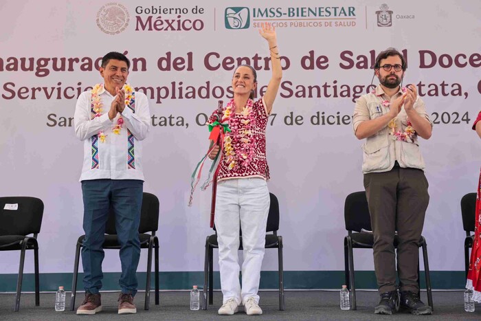 INAUGURA PRESIDENTA CLAUDIA SHEINBAUM CENTRO DE SALUD DOCENTE CON SERVICIOS AMPLIADOS DEL IMSS BIENESTAR EN SANTIAGO ASTATA, OAXACA