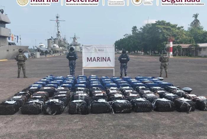 Incauta Semar 2.5 toneladas de cocaína en Michoacán valuadas en 980 millones de pesos