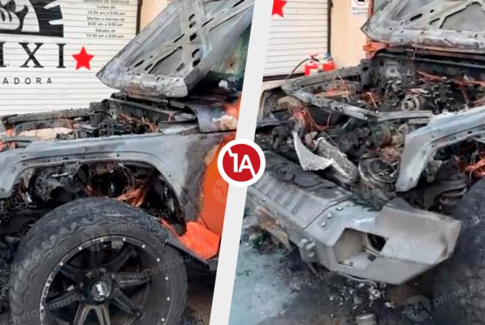 Incendian la camioneta de una panadería en Morelia