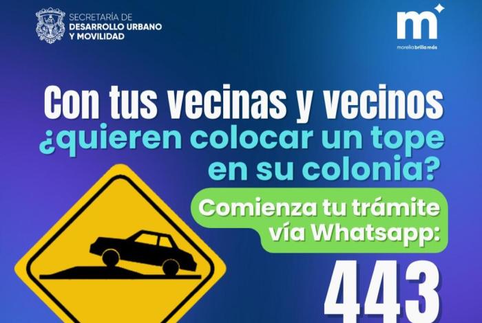Informa Sedum sobre requisitos para solicitar reductores de velocidad en Morelia