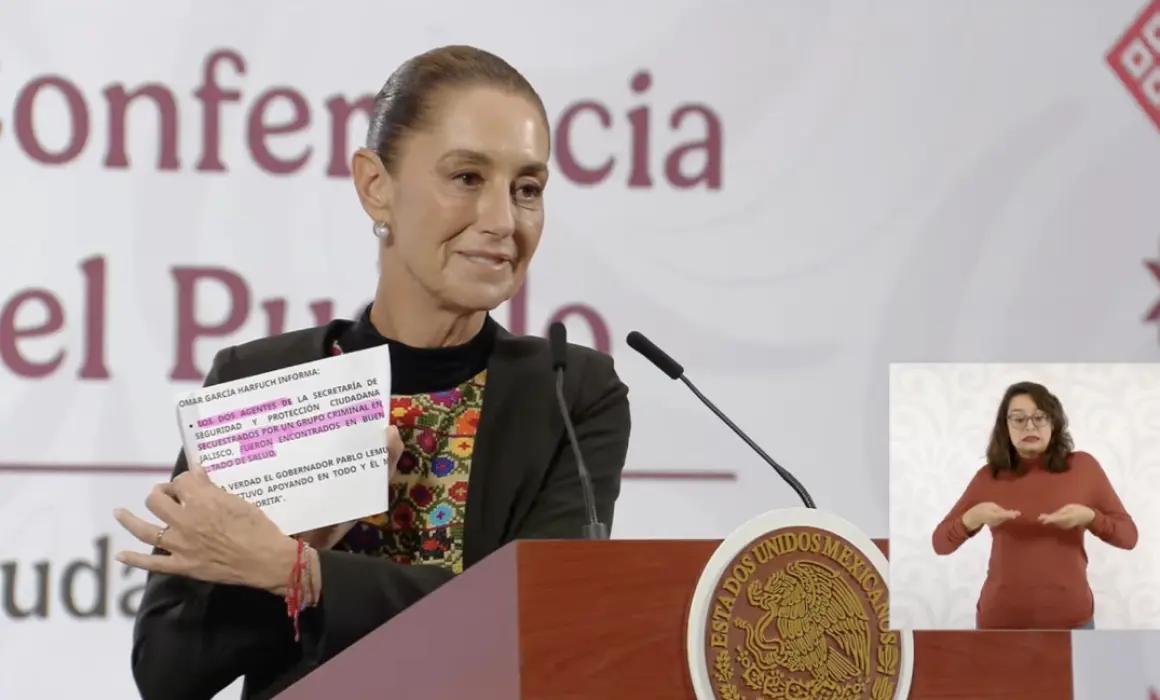 Informa Sheinbaum que fueron localizados en buen estado los dos agentes de SSPC que estaban desaparecidos en Jalisco