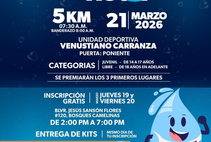 Inscríbete a la Carrera por el Agua; habrá premios sorpresa para los ganadores: Ceac