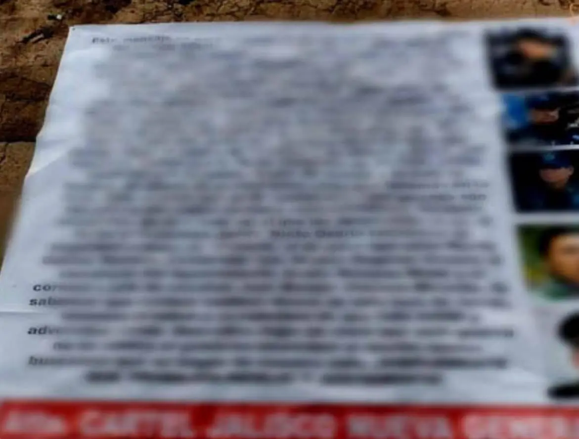 Investigan colocación de narcomantas en Uruapan