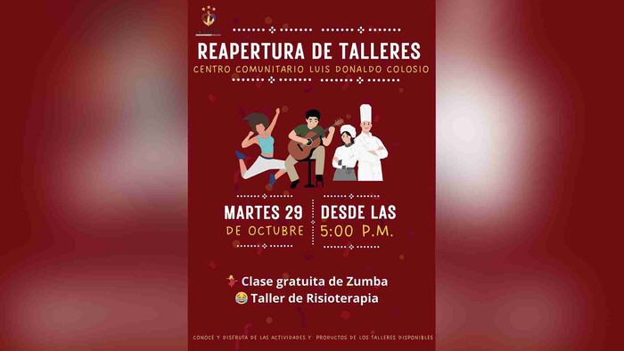 Invitan a la Reapertura de Talleres en el Centro Comunitario “Luis Donaldo Colosio”