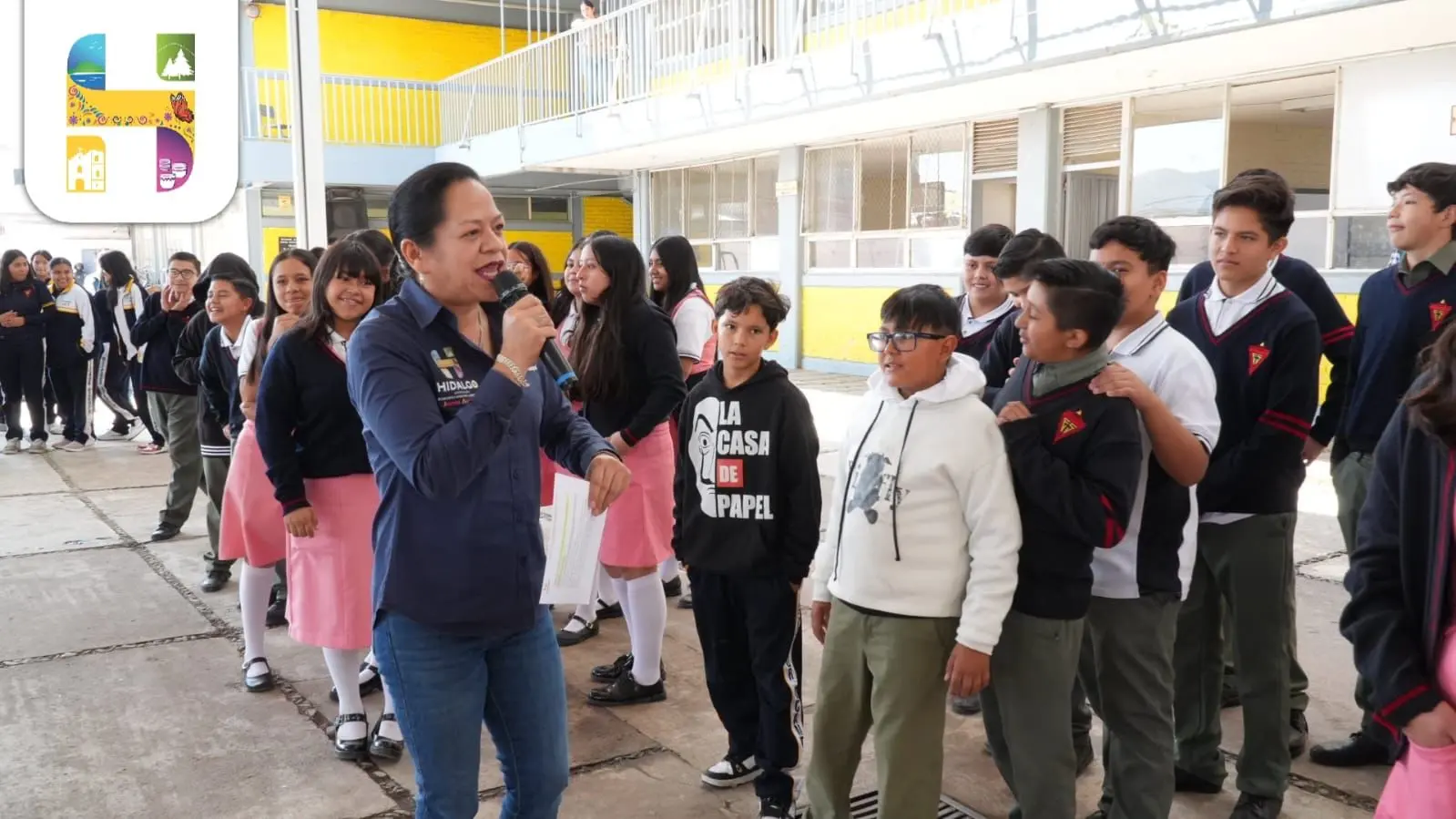 Jeovana Alcántar, inauguró la segunda etapa de la techumbre en la Escuela Secundaria Federal No. 1 Melchor Ocampo