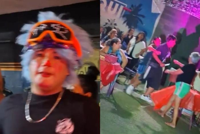 Joven amenaza con cuchillo a payaso durante un show sexy en NL