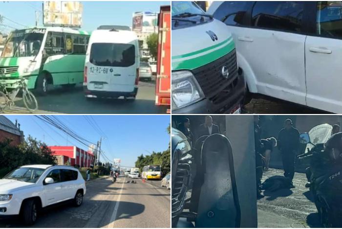 Jueves de accidentes en Morelia: hay dos personas lesionadas y daños materiales