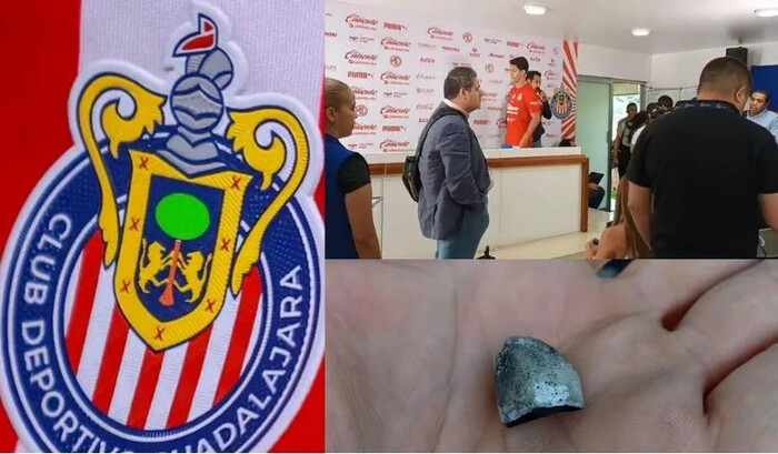 Jugador de Chivas lanza petardo a la prensa