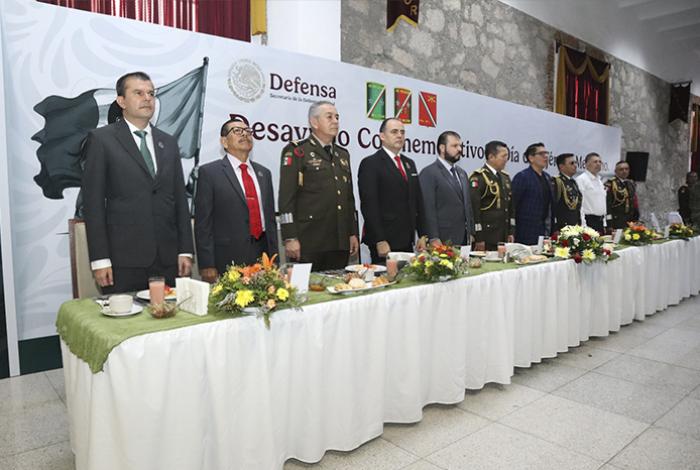 La 21/a. Zona Militar conmemora el 113 Aniversario del Ejército Mexicano en Morelia 