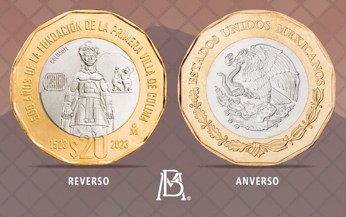 Lanzan nueva moneda de 20 pesos dedicada a Colima