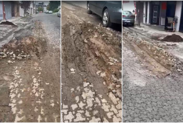 Las lluvias levantan el adoquín en la avenida Pascual Ortiz Rubio, a espaldas del Mercado de Abastos