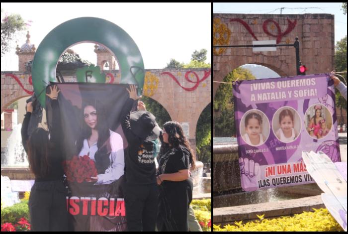 ¡Las queremos vivas! Familiares y colectivos exigen encontrar a las dos hijas de Maritza, asesinada en Uruapan